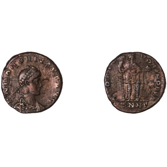 Moneda Imperio Romano Decargiro Honorio 393-395 d.C.