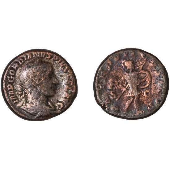 Moneda Imperio Romano As Gordiano III 244 d.C.
