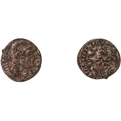 Moneda Imperio Romano Maiorina imitativa Magnencio después de 350 d.C.