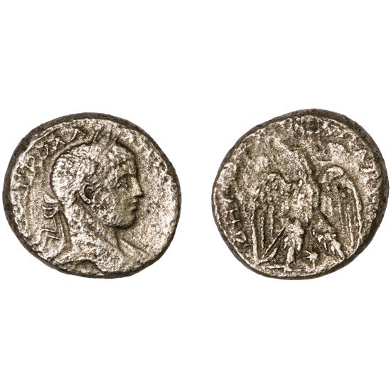 Moneda Imperio Romano Tetradracma Elagábalo 219 d.C.