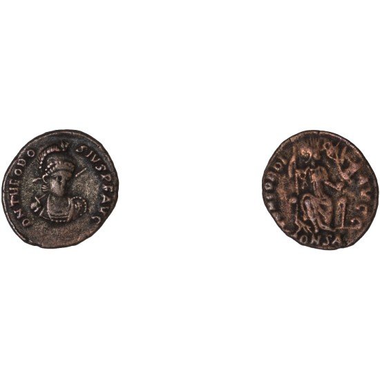 Moneda Imperio Romano Centenional Teodosio II 402 d.C.
