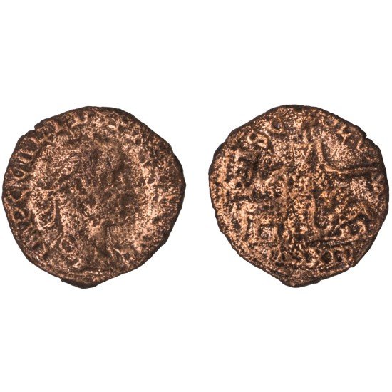 Moneda Imperio Romano Sestercio provincial Treboniano Galo 252-253 d.C.