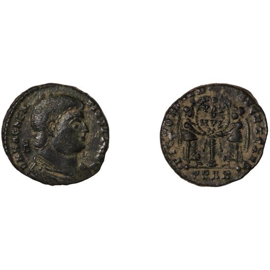 Moneda Imperio Romano Maiorina Magnencio 351-352 d.C.