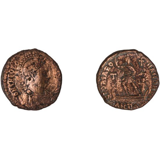 Moneda Imperio Romano Maiorina Teodosio I 383-386 d.C.