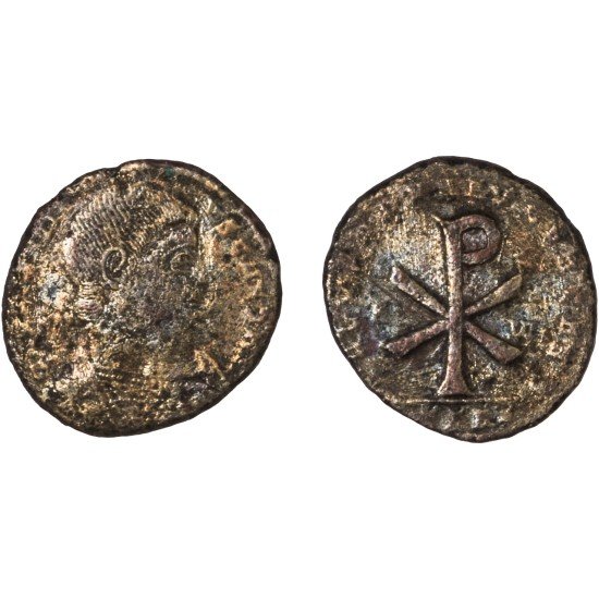 Moneda Imperio Romano Maiorina Decencio 353 d.C.