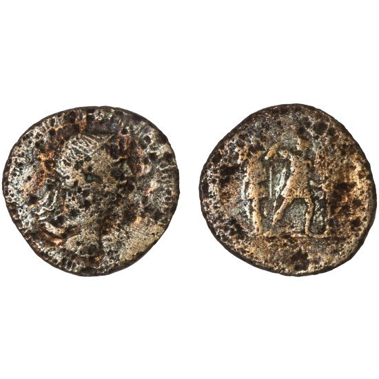 Moneda Imperio Romano Dupondio Trajano 116 d.C.