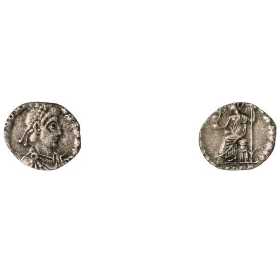 Moneda Imperio Romano Siliqua Honorio 397-402 d.C.