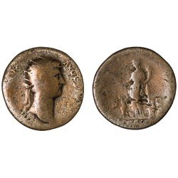 Moneda Imperio Romano Dupondio Adriano 128 d.C. Moneda Imperio Romano Dupondio Adriano 128 d.C.
