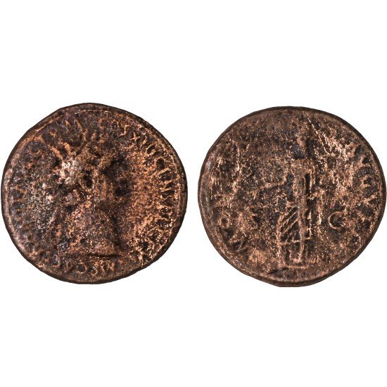 Moneda Imperio Romano As Domiciano 90-91 d.C.