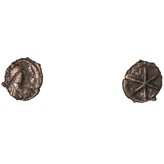 Moneda Imperio Romano Pentanummium Justino I 518-527 d.C. Moneda Imperio Romano Pentanummium Justino I 518-527 d.C.