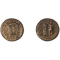 Moneda Imperio Romano Assarion Augusto 4-14 d.C.