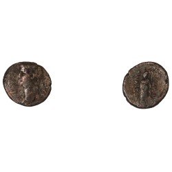 Moneda Imperio Romano Hemiassarion Germánico 14-19 d.C.