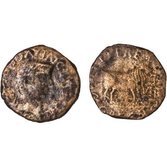 Moneda Imperio Romano As Tiberio 14-37 d.C.