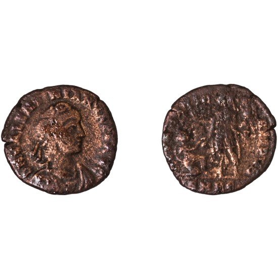 Moneda Imperio Romano Maiorina Valentiniano II 383-387 d.C.