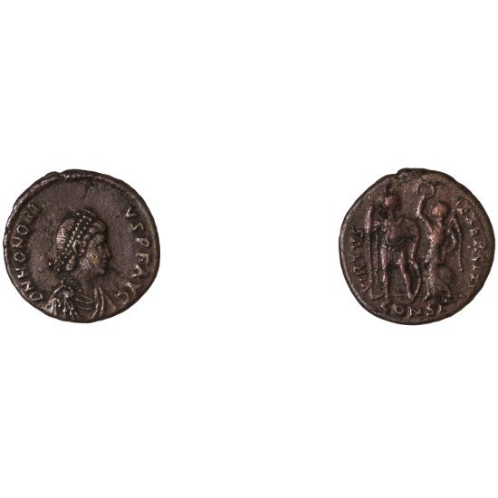Moneda Imperio Romano Centenional Honorio 395-402 d.C.