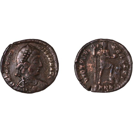 Moneda Imperio Romano Maiorina Teodosio I 387-392 d.C.