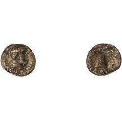 Moneda Imperio Romano Hemiassarion Trajano-Antonino primera mitad S.II d.C.