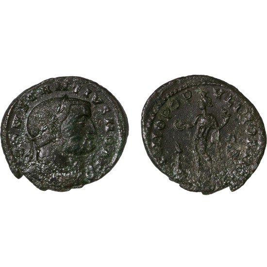 Moneda Imperio Romano Follis Constancio I 301-303 d.C.