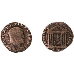 Moneda Imperio Romano Follis Majencio 307-308 d.C.
