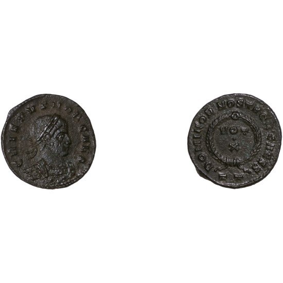 Moneda Imperio Romano Centenional Crispo 321-322 d.C.