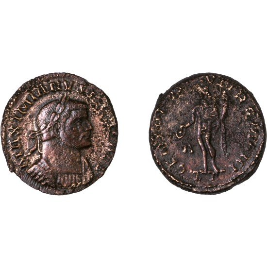 Moneda Imperio Romano Follis Galerio 298 d.C.