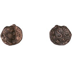 Moneda Imperio Romano Assarion Elagábalo 218-222 d.C.