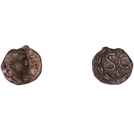 Moneda Imperio Romano Assarion Elagábalo 218-222 d.C.