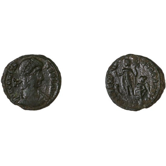 Moneda Imperio Romano ¼ de maiorina Constante 348-349 d.C.