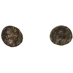 Moneda Imperio Romano Antoniniano Divo Claudio II después de 270 d.C.