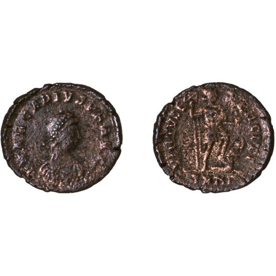 Moneda Imperio Romano Maiorina Arcadio 387-392 d.C.