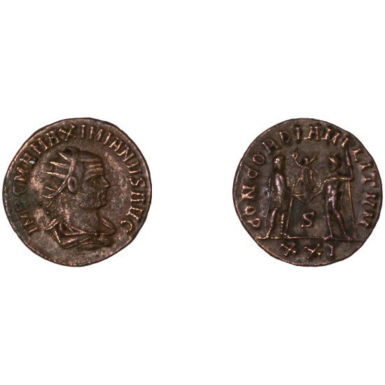 Moneda Imperio Romano Antoniniano Maximiano 293-294 d.C.