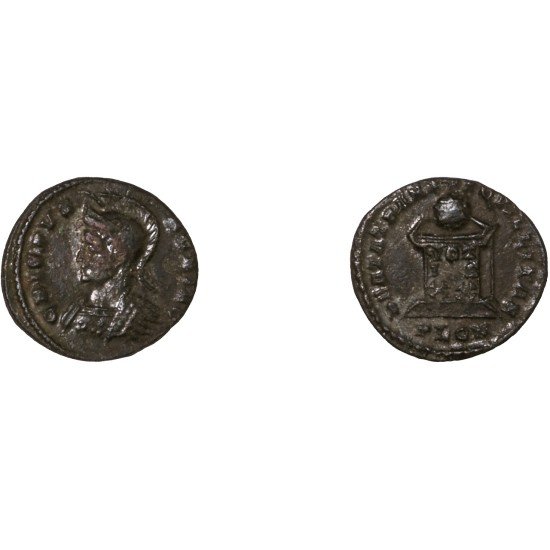 Moneda Imperio Romano Centenional Crispo 321-322 d.C.