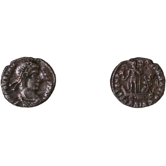 Moneda Imperio Romano ¼ de maiorina Constancio II 348-349 d.C.