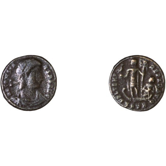 Moneda Imperio Romano ¼ de maiorina Constante 348-349 d.C.