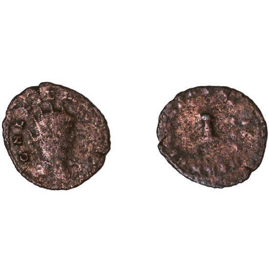 Moneda Imperio Romano Antoniniano Galieno 267-268 d.C.