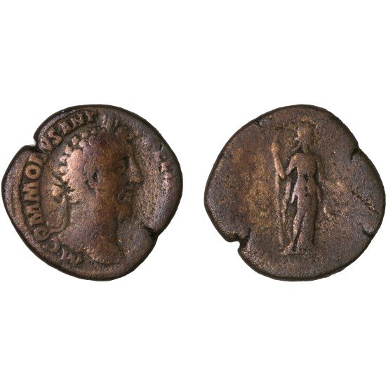 Moneda Imperio Romano Sestercio Cómodo 187 d.C.