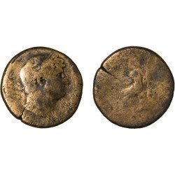 Moneda Imperio Romano Sestercio Adriano 127 d.C.