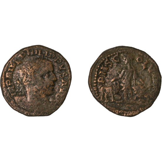 Moneda Imperio Romano Sestercio Filipo I 244 d.C.