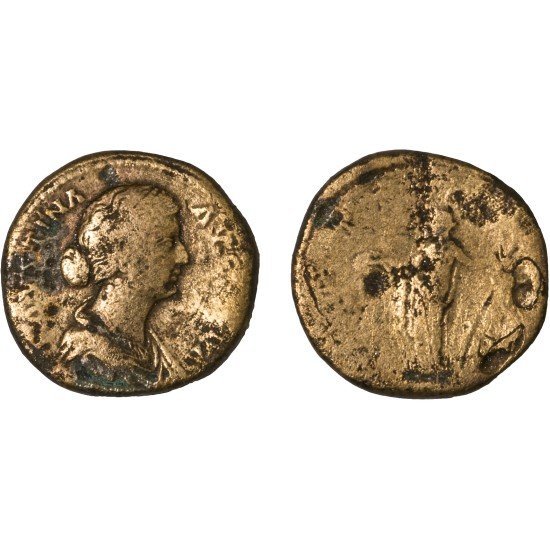 Moneda Imperio Romano Sestercio Faustina II 161-175 d.C.
