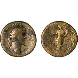 Moneda Imperio Romano Sestercio Antonino Pío 144 d.C. Moneda Imperio Romano Sestercio Antonino Pío 144 d.C.