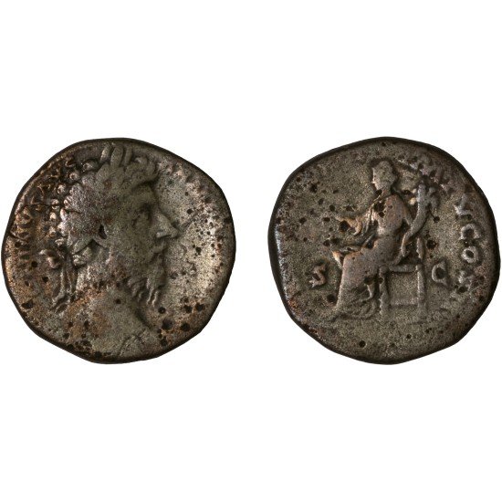 Moneda Imperio Romano Sestercio Marco Aurelio 169 d.C.