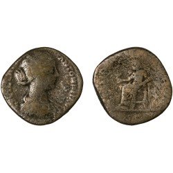 Moneda Imperio Romano Sestercio Lucilla 166 d.C.