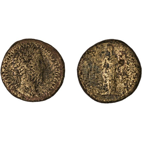 Moneda Imperio Romano Sestercio Marco Aurelio 176 d.C.