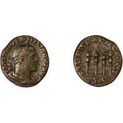 Moneda Imperio Romano Sestercio Filipo I 249 d.C.