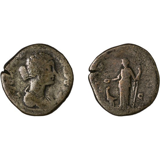 Moneda Imperio Romano Sestercio Lucilla 166-169 d.C.