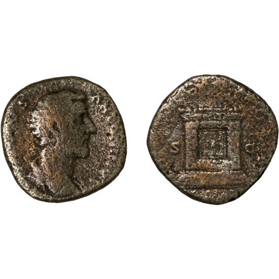 Moneda Imperio Romano Sestercio Antonino Pío 161 d.C.