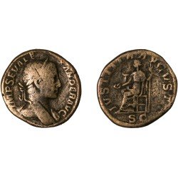 Moneda Imperio Romano Sestercio Alejandro Severo 230 d.C.