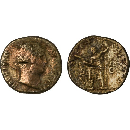 Moneda Imperio Romano Sestercio Adriano 126 d.C.