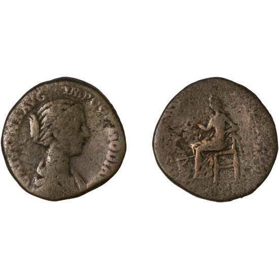 Moneda Imperio Romano Sestercio Crispina 178-180 d.C. Moneda Imperio Romano Sestercio Crispina 178-180 d.C.