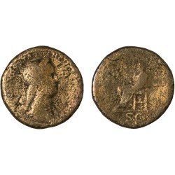 Moneda Imperio Romano Sestercio Sabina 135 d.C.